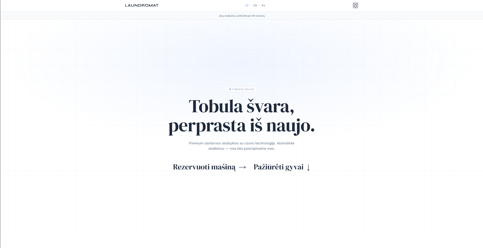 Laundromat ekrano vaizdas 1
