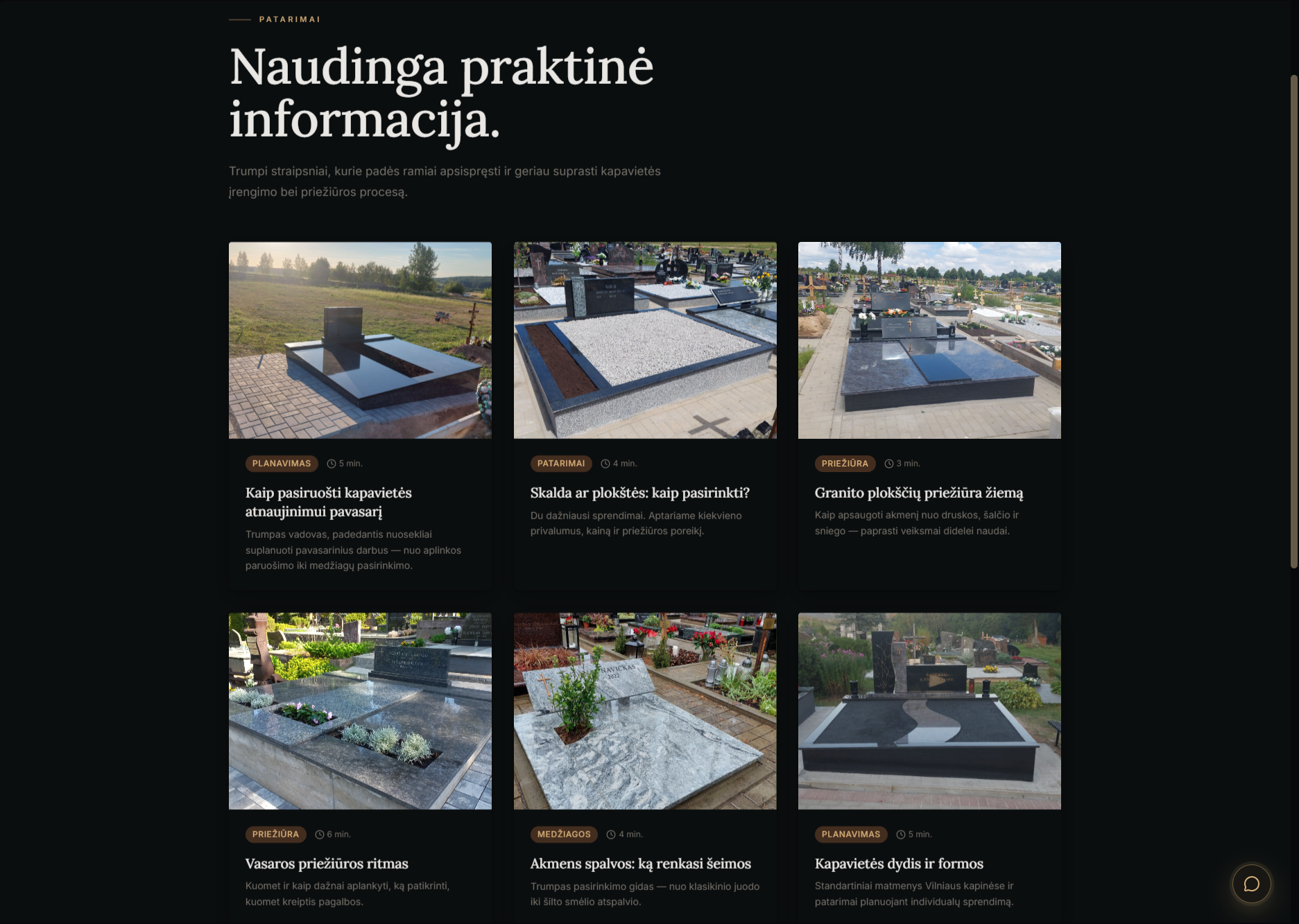 Kapaviečių tvarkymas Kornema ekrano vaizdas 2